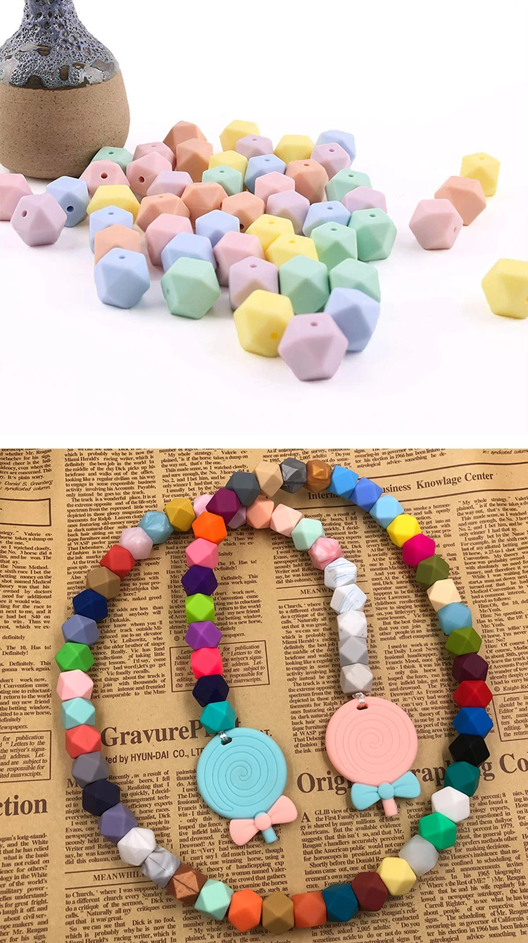 Legenday Wholesale Soft Chew Toy Baby Food Grade 12mm 14mm 15mm 19mm