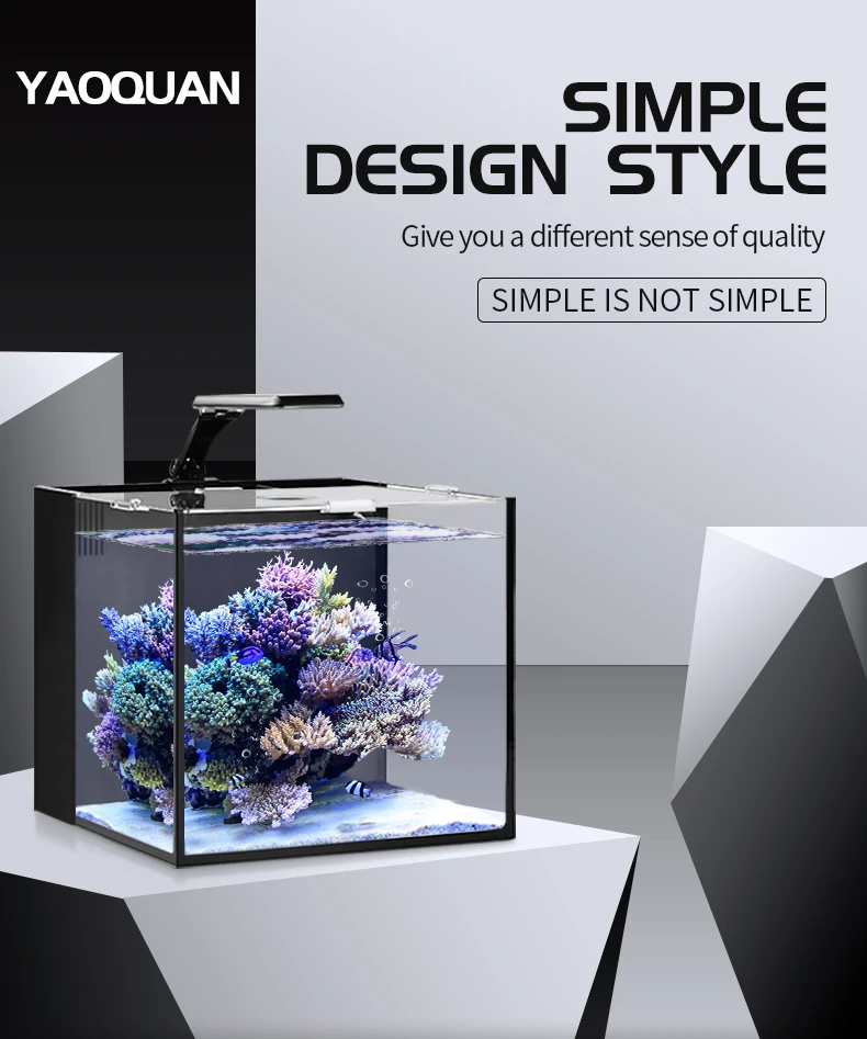Table top aquarium with lamp Ecological aquarium fish tank accessories Landscaping fish tank