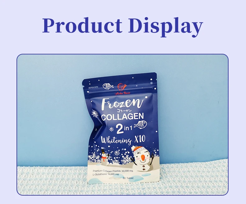 Customized Packaging LOGO Frozen Collagen 2 in 1 Wrinkle L-glutathione ...