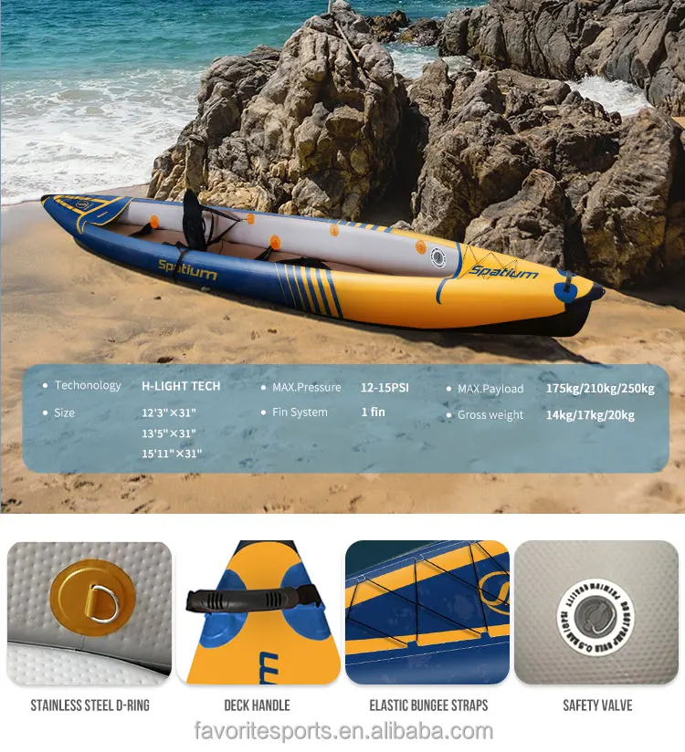 Favorite New Style Portable Detachable Sea Drop Stitch Inflatable Kayak