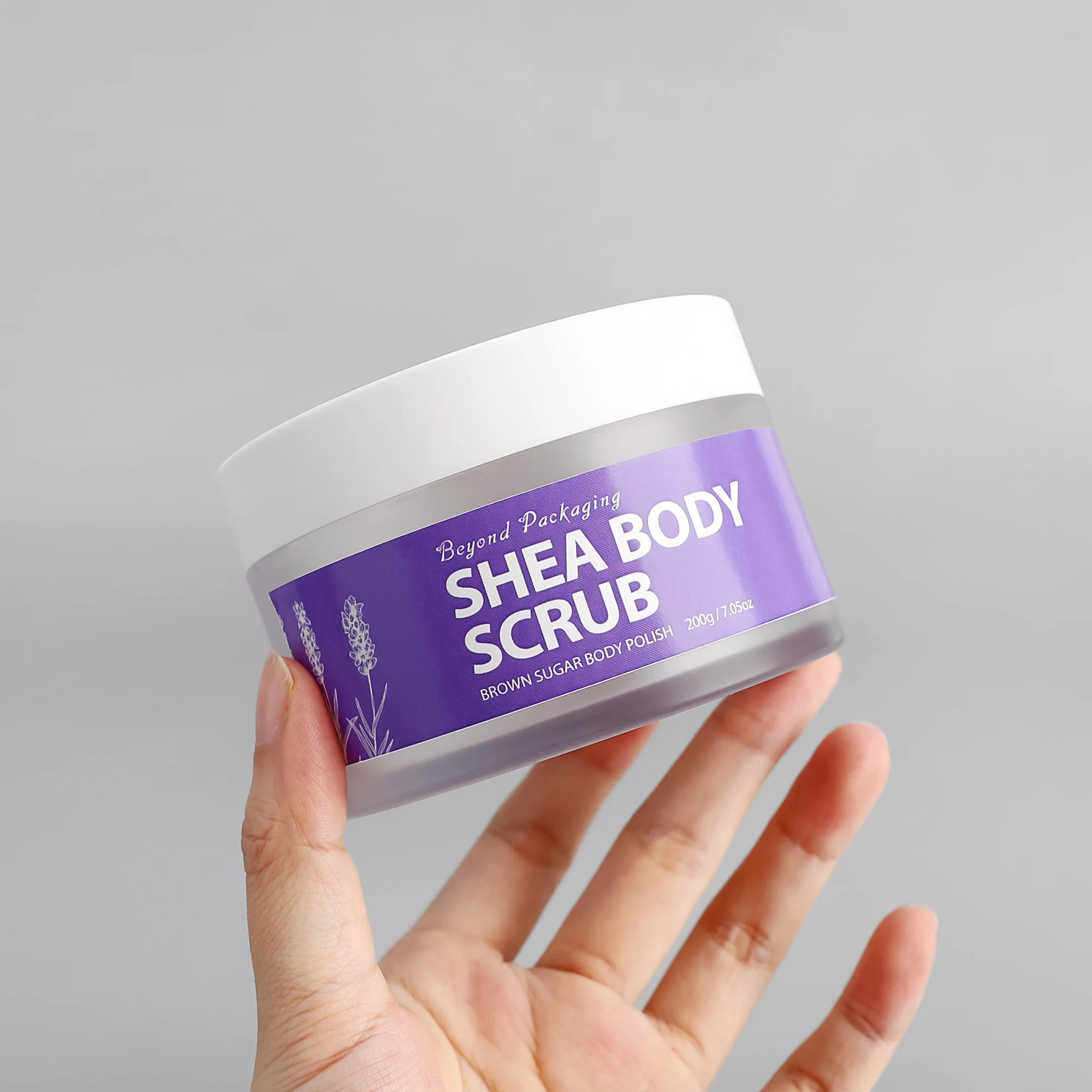 Empty Customized Plastic Pet Frosted Body Butter Jars Containers With