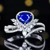 Natural sapphire diamond ring
