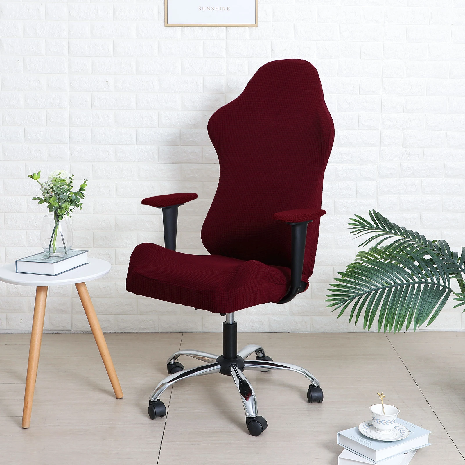 YongHo Modern Jacquard Christmas Gaming Office Chair Cover Spandex Elastic Armchair Seat aperçu 13