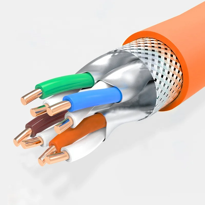 Сетевой кабель Linkwylan Cat7 SFTP 23AWG, сетевой LAN-кабель, прочные провода, экранированный 10G 1200 МГц, высокоскоростной LSZH, поддержка 4PPoE