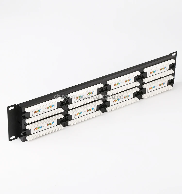 Factory Price RJ45 48 Port 2U Rack Mountable Pass-Thru Coupler CAT5e ...