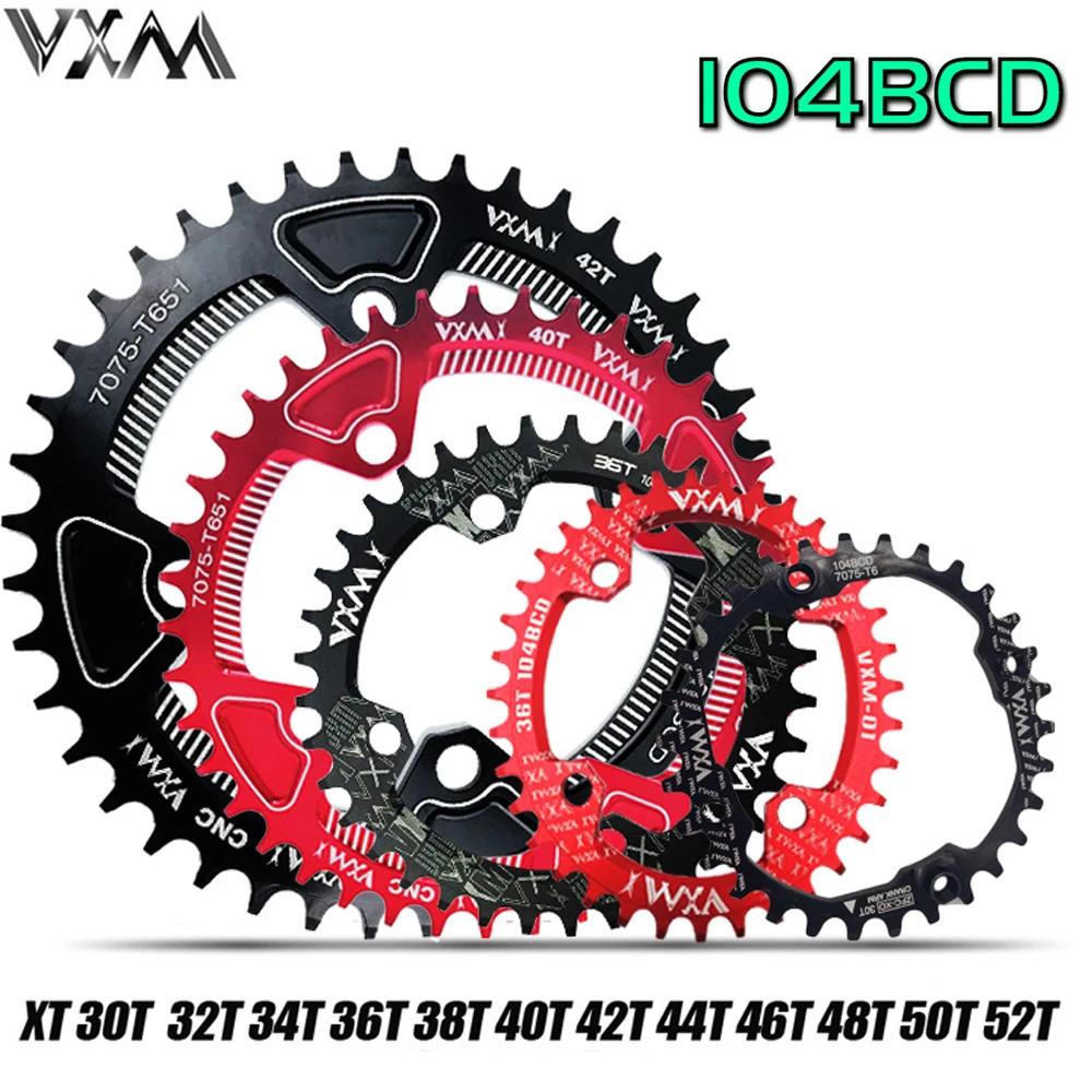 32T//38T 104BCD MTB Mountain Bike Chainring Round Oval Narrow Wide Chain Ring