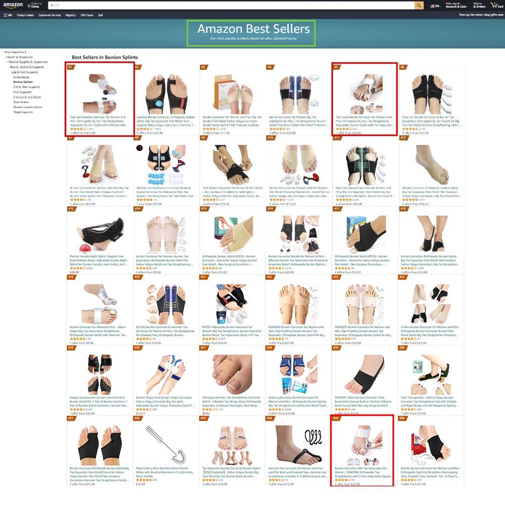 OEM Custom Toe Separator Bunion Corrector Hallux Valgus Orthopedic Braces Toe Correction of Night Valgus Corrector