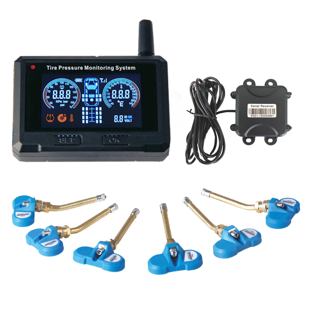 Big Truck Tpms Sensor Tire  Pressure Monitoring System Wheel Solar Track6 Universal Tpms Sensor