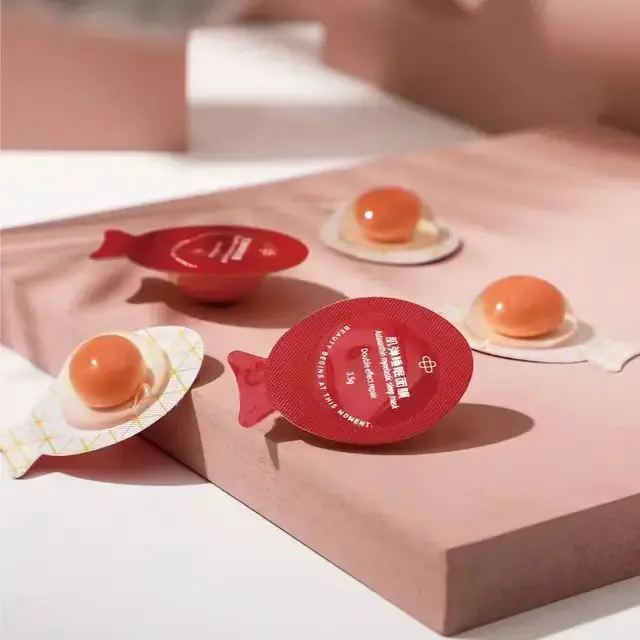 Astaxanthin Small Egg Pudding Anti Aging Whitening Hydrojelly Egg Sleep Jelly Facial Mask Set