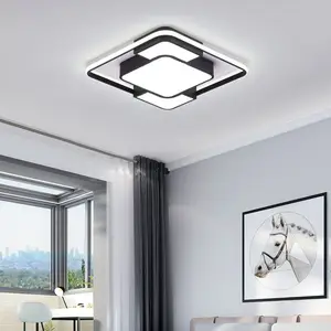 Morden Style Led Iron Ceiling Fancy Light Simple Creative Surface Mounted Indoor square Ceiling Lamp Room