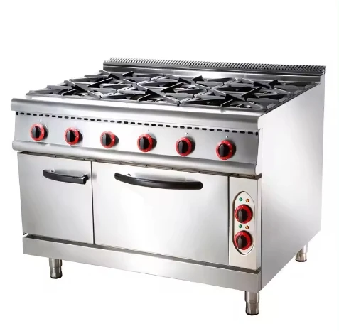 Stainless Steel Kitchen Range Gas Cooker Gainco Commercial Cooking Gas Range with Oven Freestanding Stove cooking rangewith Oven factory