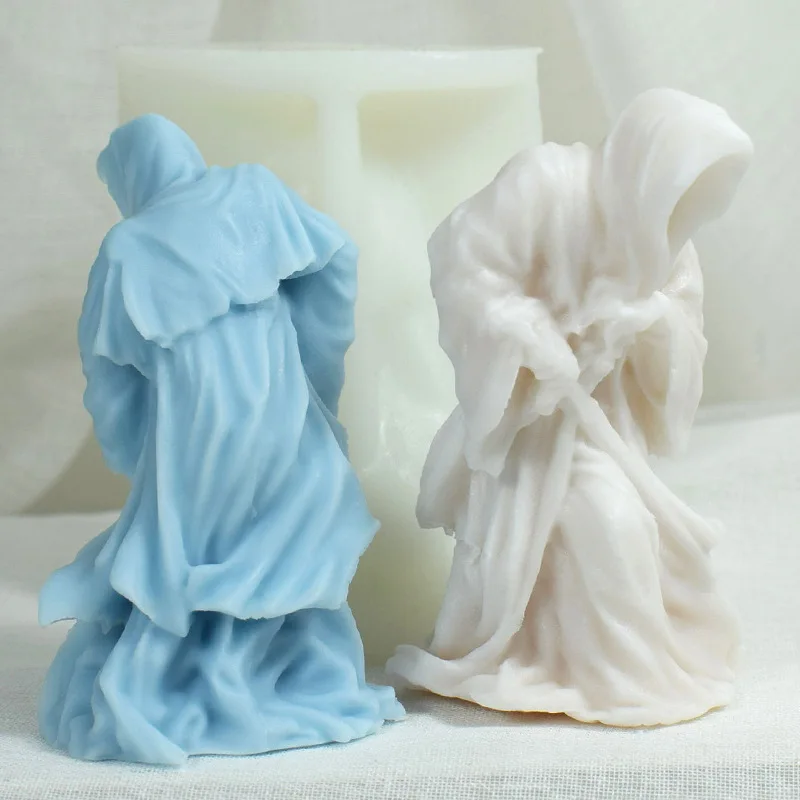 Mysterious Knight Designed Eco-Friendly Silicone Molds Irregular Shape for Human Character Candle Plaster Figures Cake