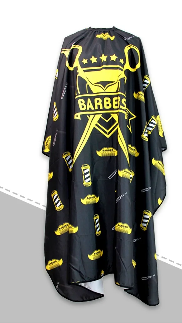 Wholesale Barber Cape Capa Telas Custom Logo Designs Salon Black Soft Cutting Hair Hairdressing