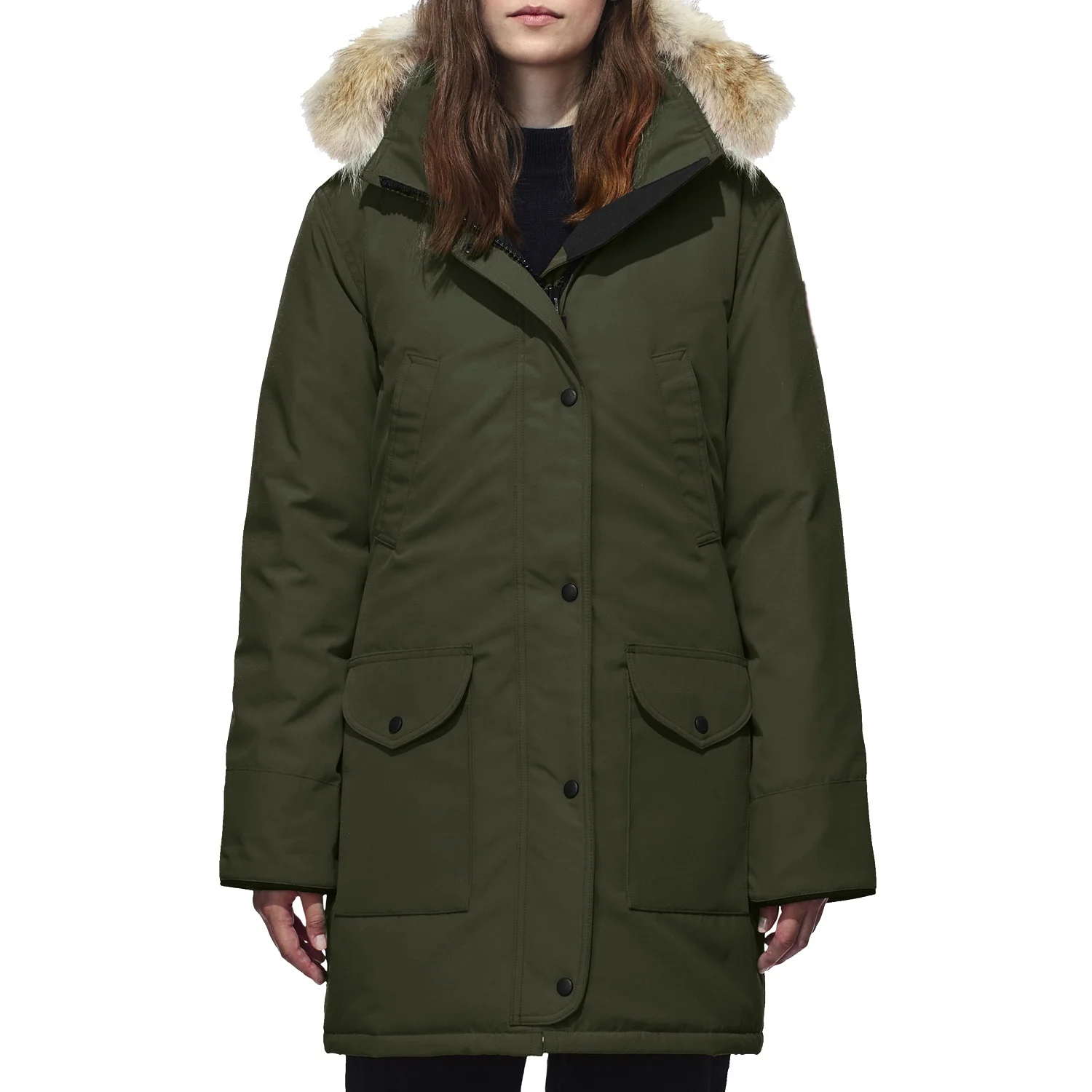 army green winter jacket womens