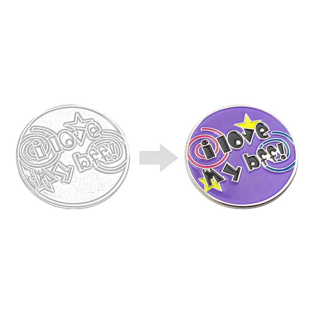 Модный эмалированный Магнитный маркер для мяча гольфа с индивидуальным логотипом металлический Премиальный мяч