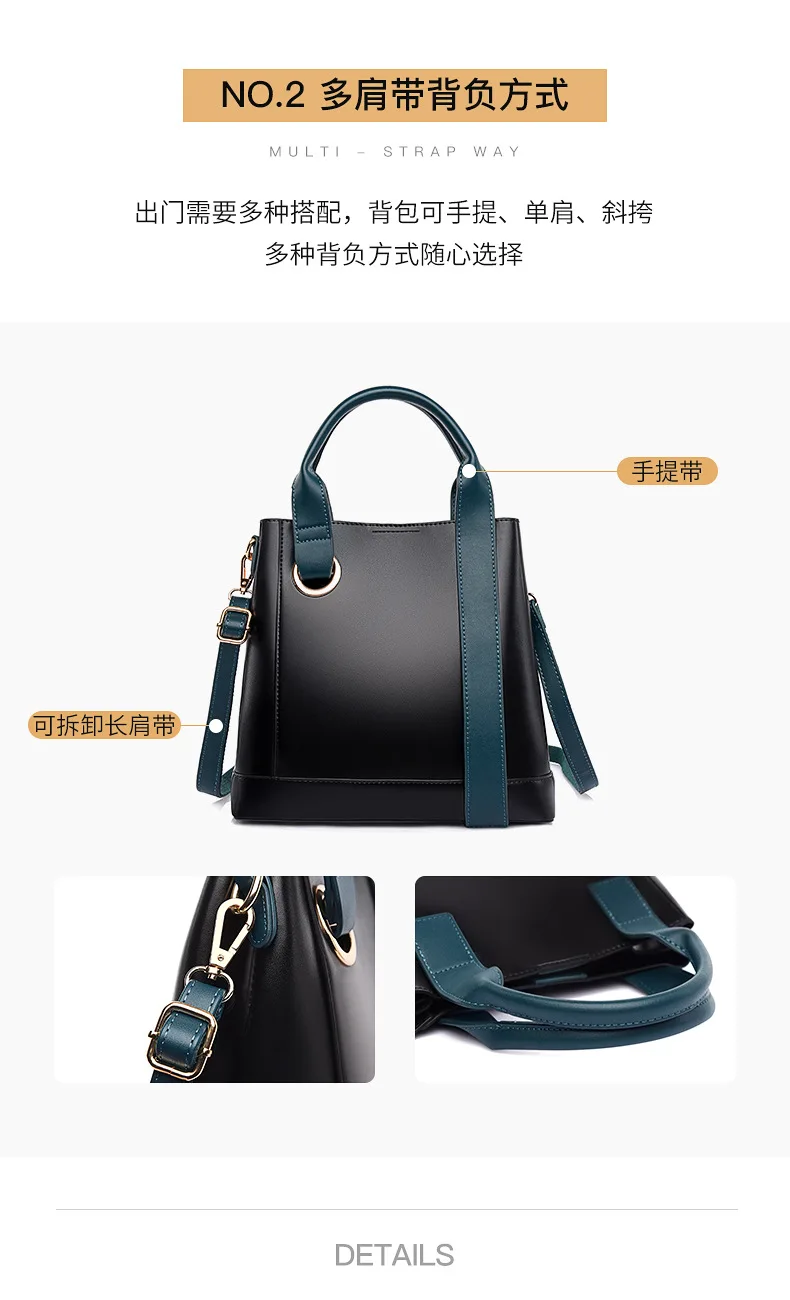New Women's Handbag Retro Crossbody Bag Fashionable Large Capacity Tote ...