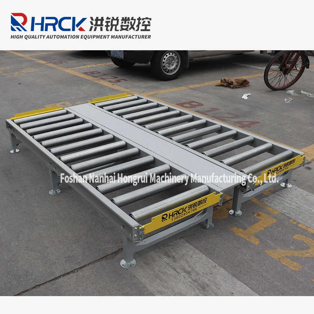 Hongrui Mechanical Reasonable Price Light-duty Powered Ground Gravity Roller Track Conveyor Machine OEM with CE Certificate