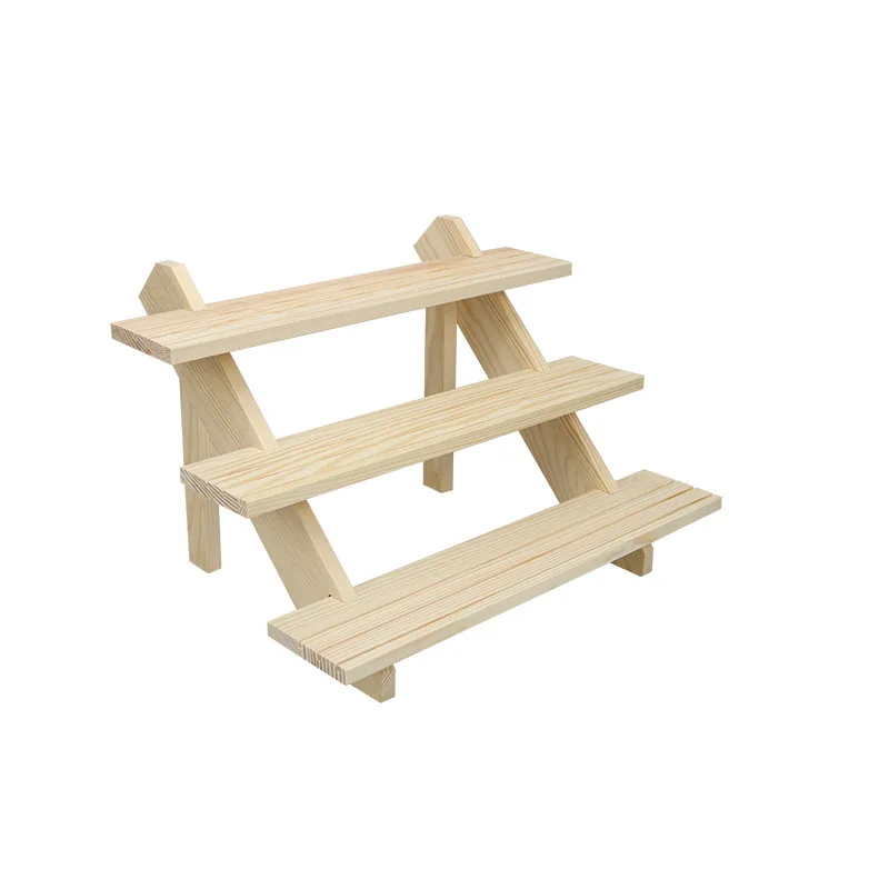 4-Tier Wooden Cupcake Stand Display - Tool-Free Assembly, Rustic Farmhouse Dessert Riser For 24 Cupcakes | 13.6x13.2x17 Inch - View #9