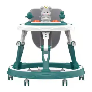 Adjustable 360 Degree Rotating Baby Walker 5-in-1 Product with Push Handle and Footrest