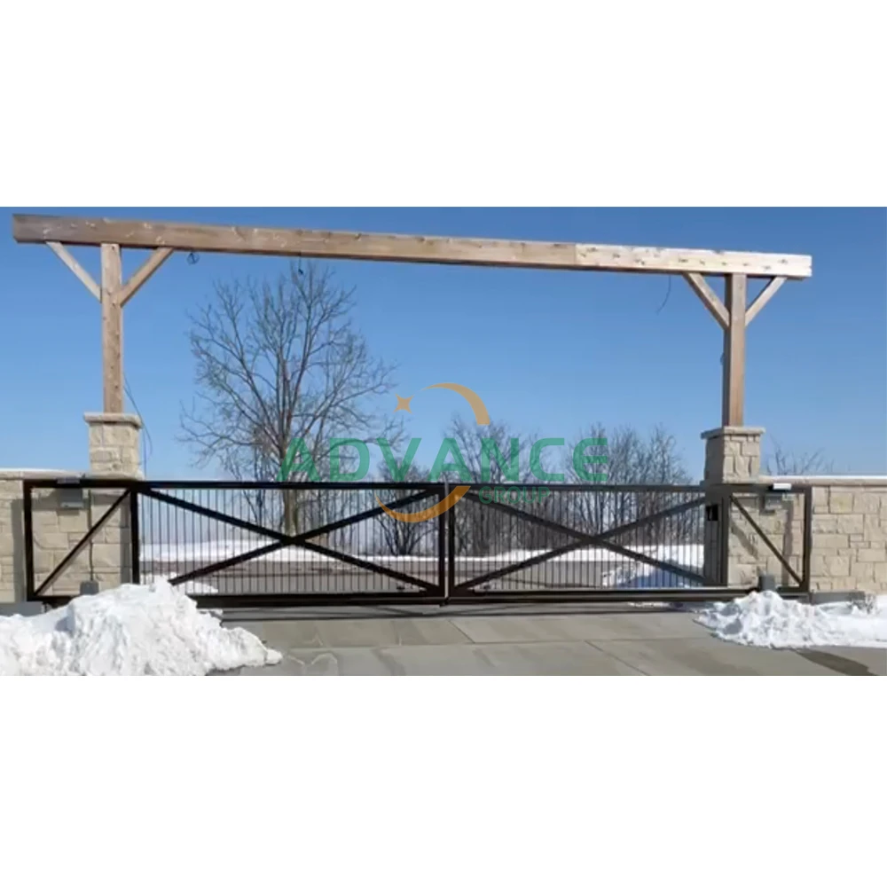 Powder Coating Aluminum Sliding Bottom Roller Cantilever Gate
