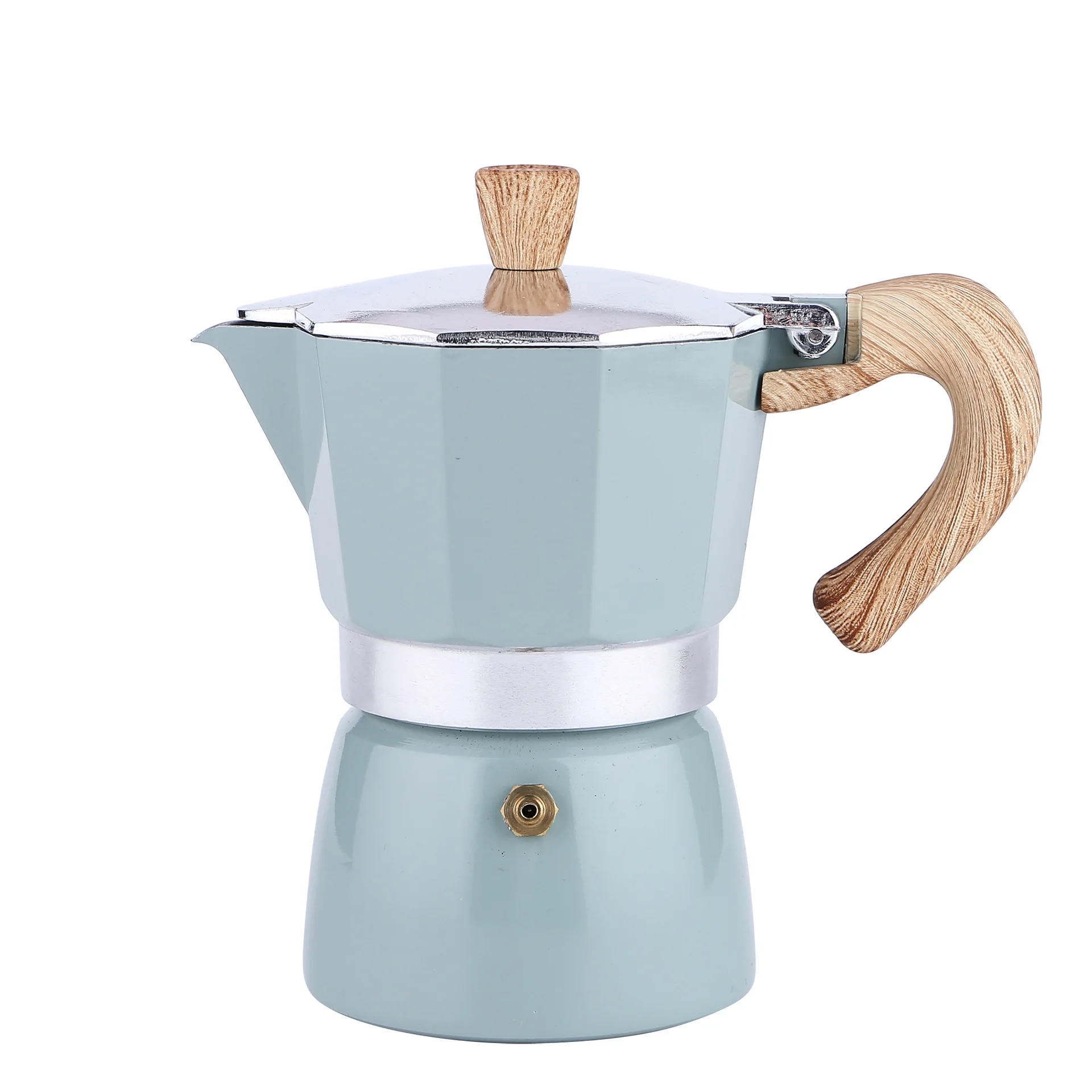 China Best Quality 6CUP Aluminum Moka Coffee Pot with Wooden Handle