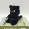 Borsa a sacco tascabile antistress da 13 cm, bambola-gatto nero