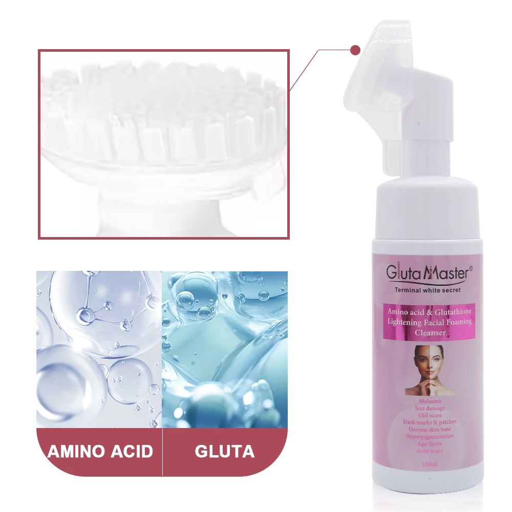 master facial cleanser with glutathione Gluta Master Amino Acid Whitening Anti-Aging Removes Chloasma Old Freckles  Cleansing Repair Foaming Facial Cleanser
