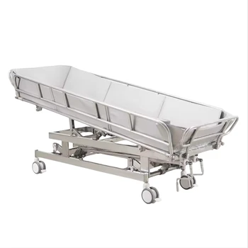 Manufacturer's Ready-Made Stainless Steel Lifting Bath Bed Two-Function Hand-Cranked Shower Bed for Elderly or Disabled People