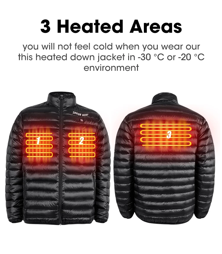 12v Custom Warming Smart Electric Self Heating Down Jackets Clothing ...