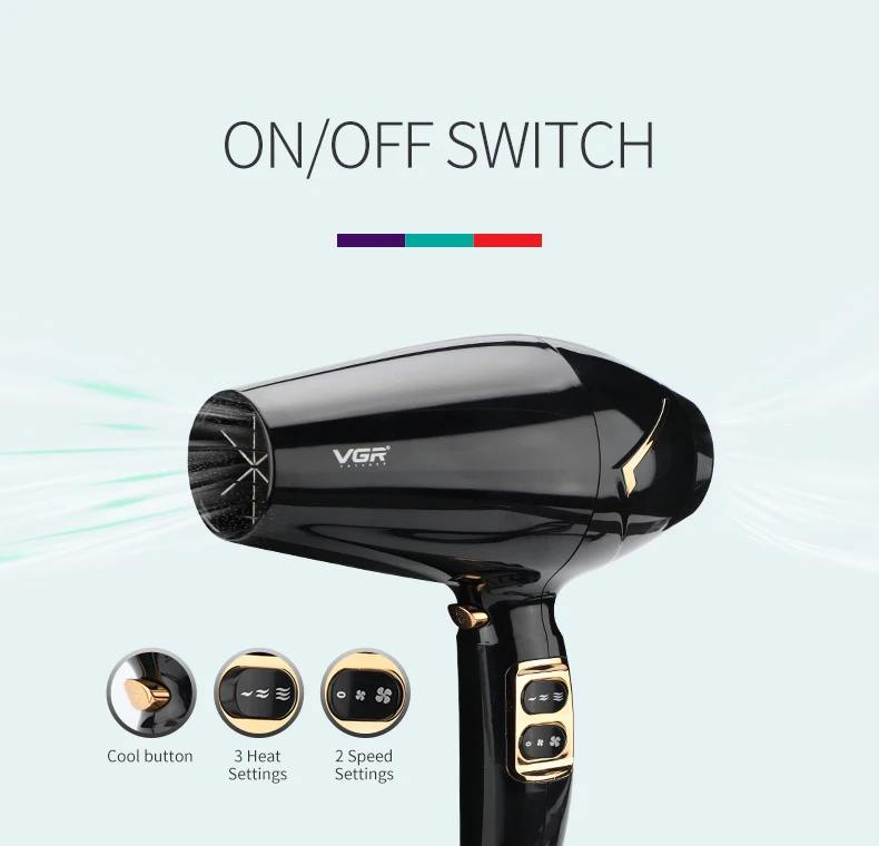 Vgr V423 18002200w Powerful Electric Hotel Professional Hair Dryer