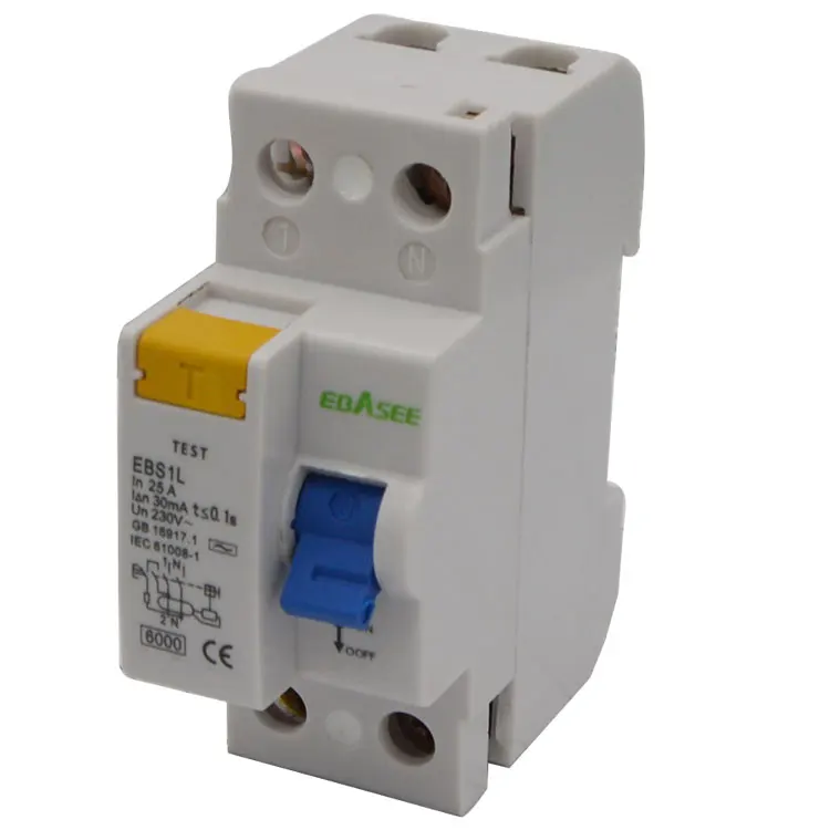 ELCB ISO9001 EBS1L 2 4P Auto Recovery Earth Leakage Circuit Breaker