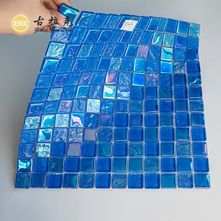 Wall Decoration Rainbow Crystal Glass Mosaic Swimming Pool Mosaic Tiles