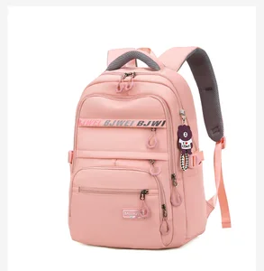 Large Capacity Waterproof Girls Backpack Fashionable Polyester Zipper New Model Oxford Mesh Material for Middle School Students