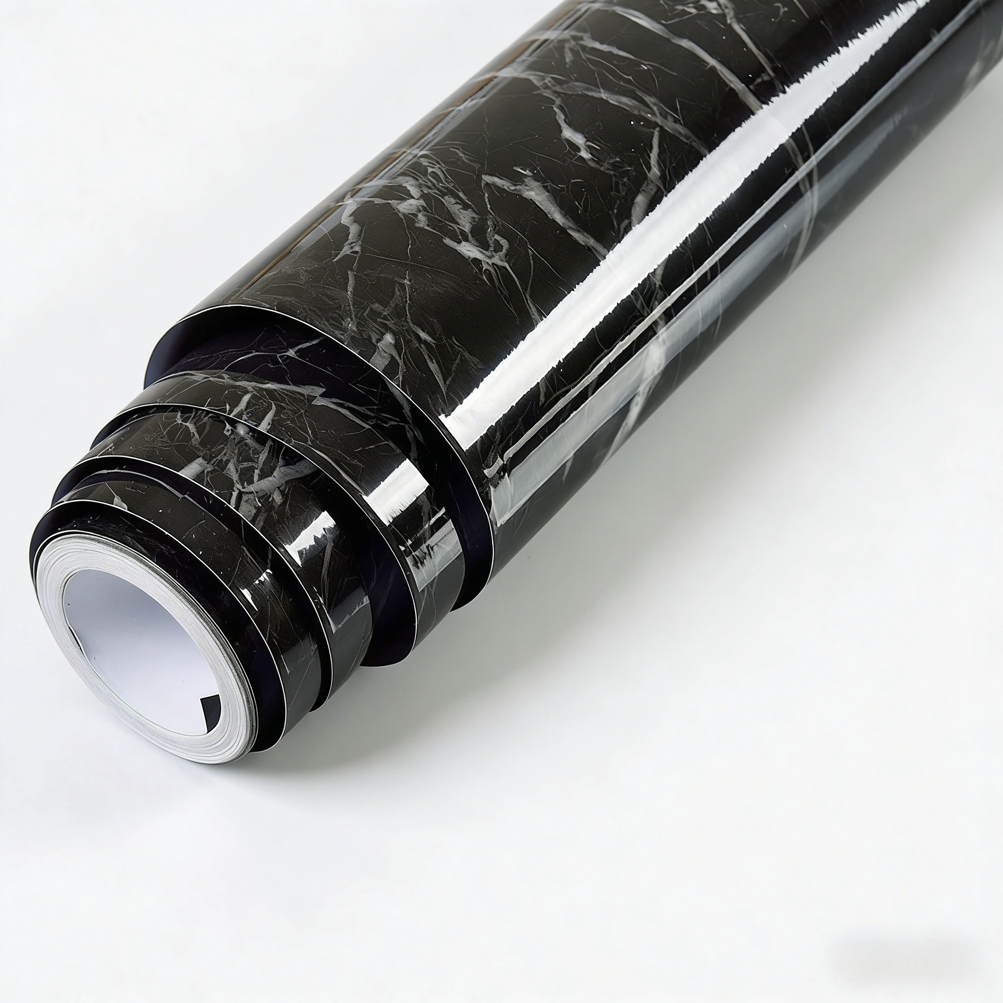 Black Geometric PVC/Vinyl Wallpaper Self-Adhesive Waterproof Mould ...
