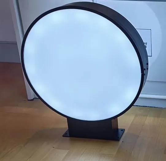 Insegna Luminosa Circolare A LED 50 Cm – Doppia Faccia, Impermeabile IP67, Bianca, Con Telaio In Alluminio, Per Negozi E Bar - 3