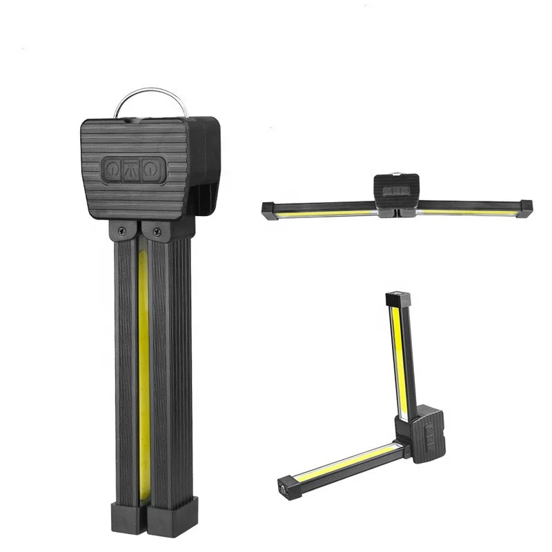 Wason New Ultra Bright Dual COB Rotatable Arm Flexible Smart Rechargeable Led Working Light With Top Flashlight and Power Bank