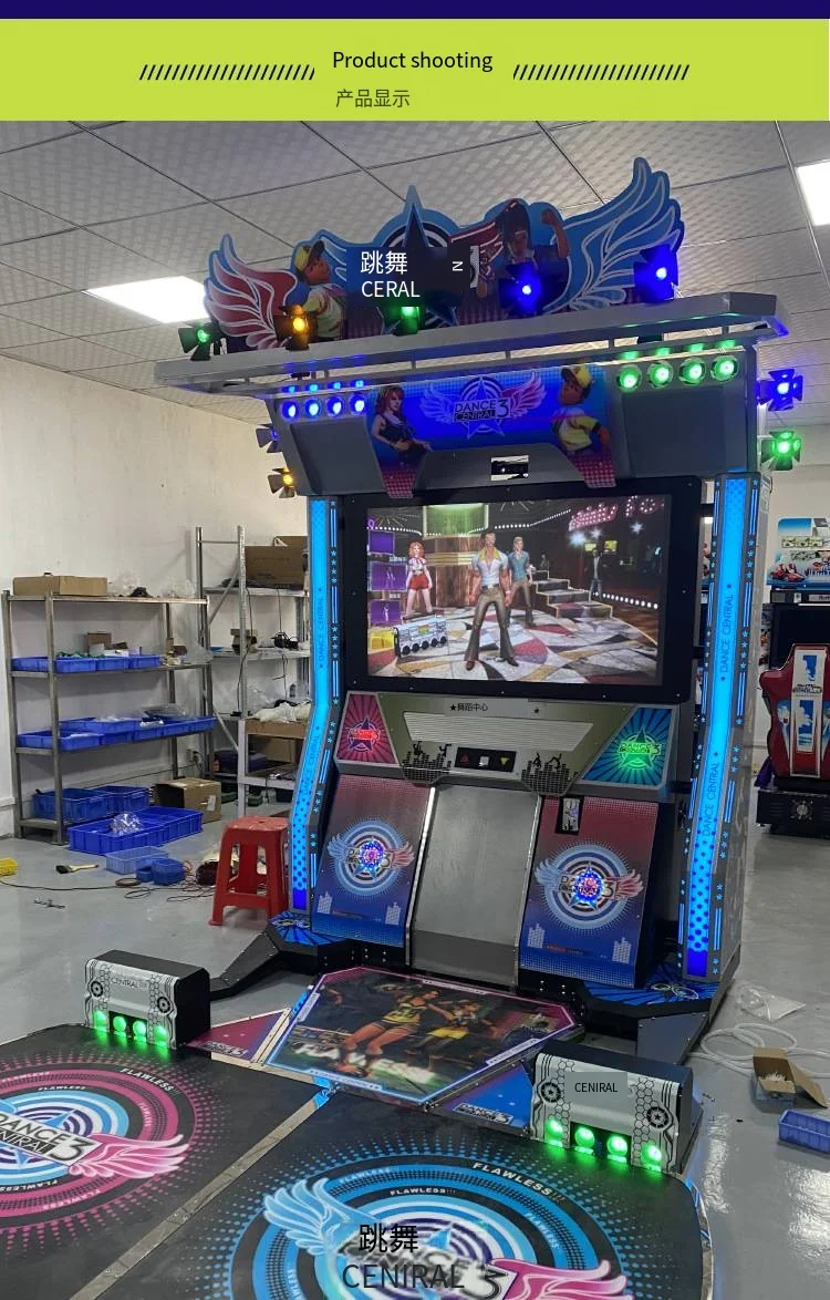 Large Metal 110V Coin Simulator English Language Dance Music Basketball Boxing Game Machines Coin Operated Games