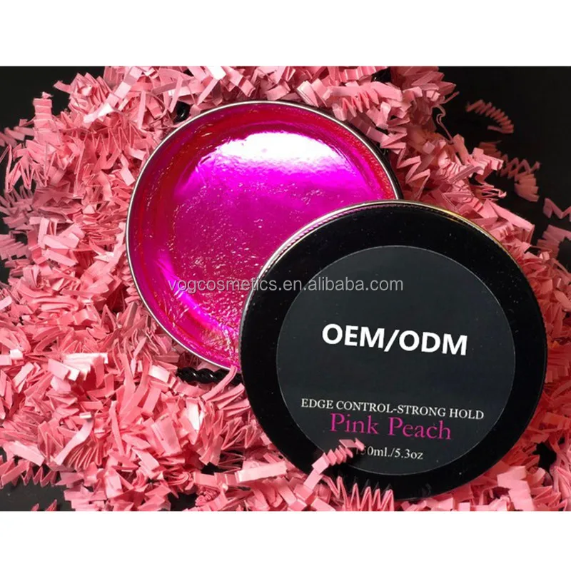 Private Label Smoother For Dry Hair And Dull Hair,With Aloe And Honey,Pink Peach Edge Control With Brush - Buy Private Label Edge Control,Edge ...