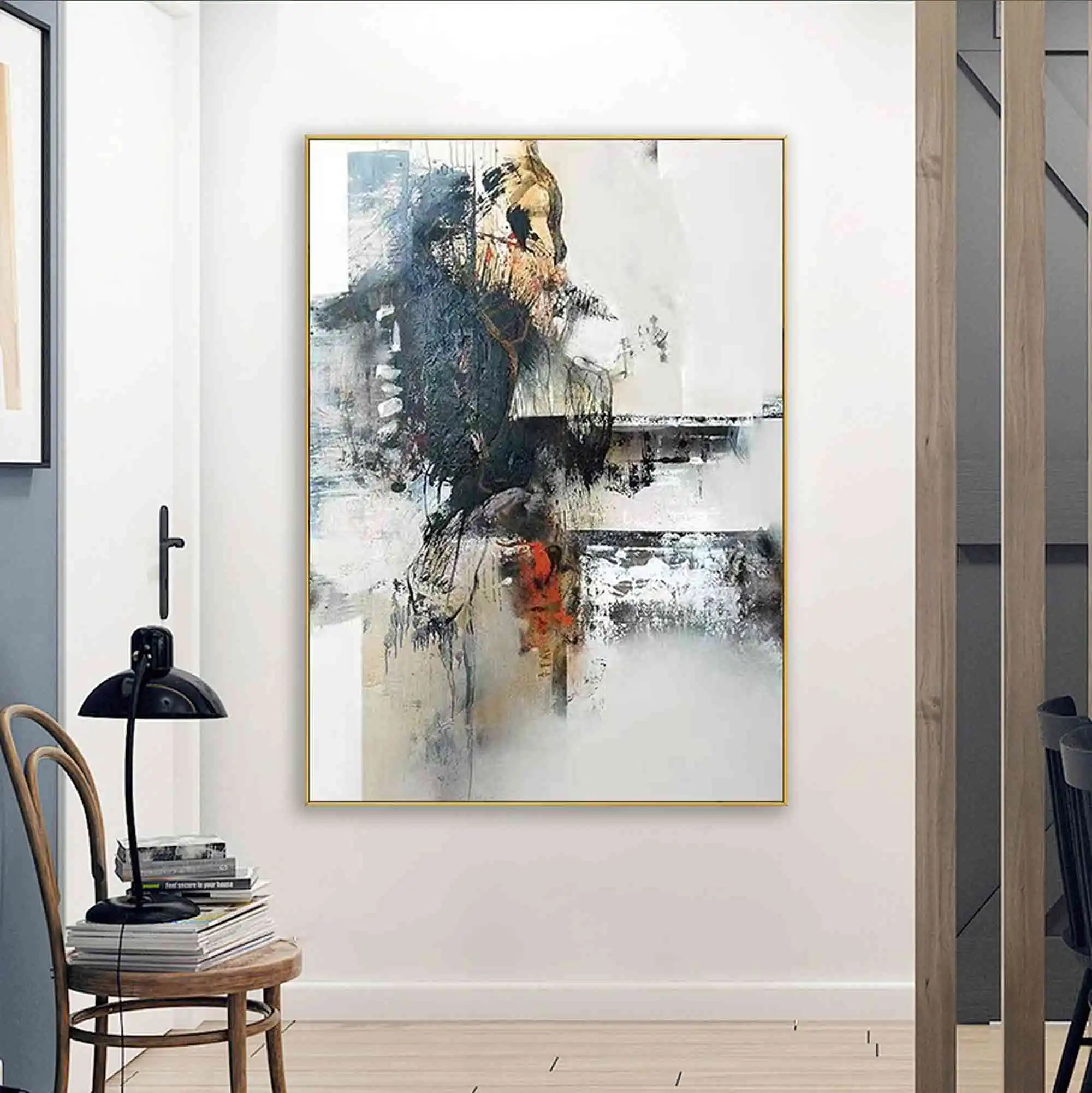 Cheap Large Size Abstract Paintings for Living Room Wall Canvas with Frame Art Painting Oil Painting Canvas Wall Art