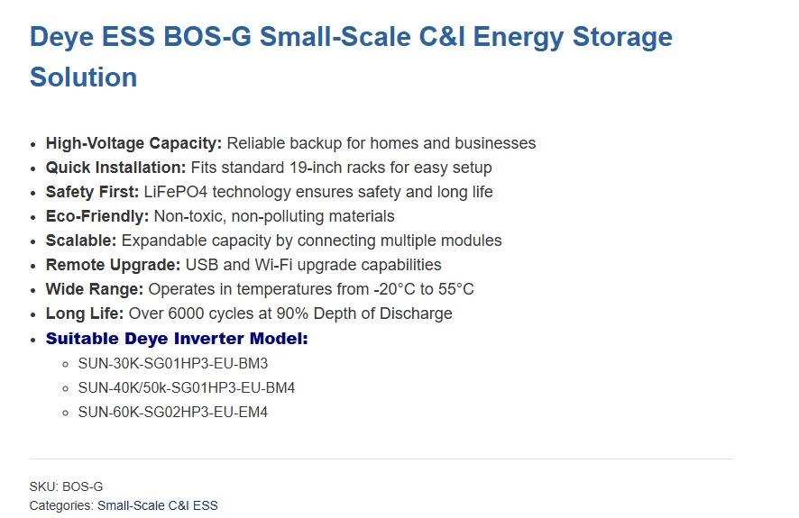 product deye bos g lifepo4 high voltage lithium battery 512v 100ah 512kwh can communication ip65 for solar energy storage system-6