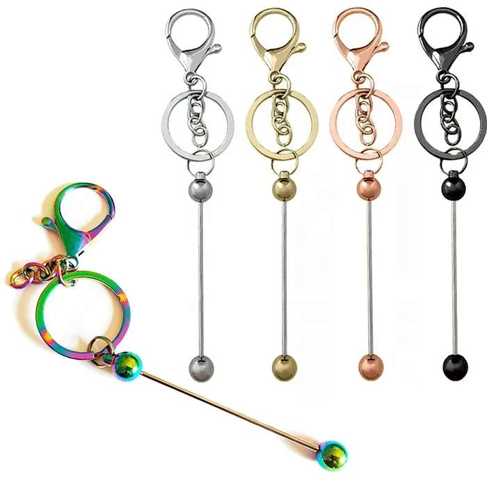  Ferreve 20 Pieces Beadable Keychains Bars, DIY
