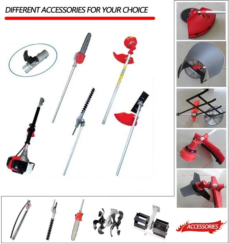 25.4cc Multi 4 in 1 Gasoline Brush Cutter BC260 Grass Trimmer