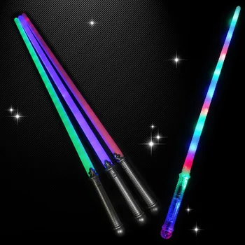 LED Luminous Transparent Handle 12 light flash Space Sword flash 12 light long stick flash light stick