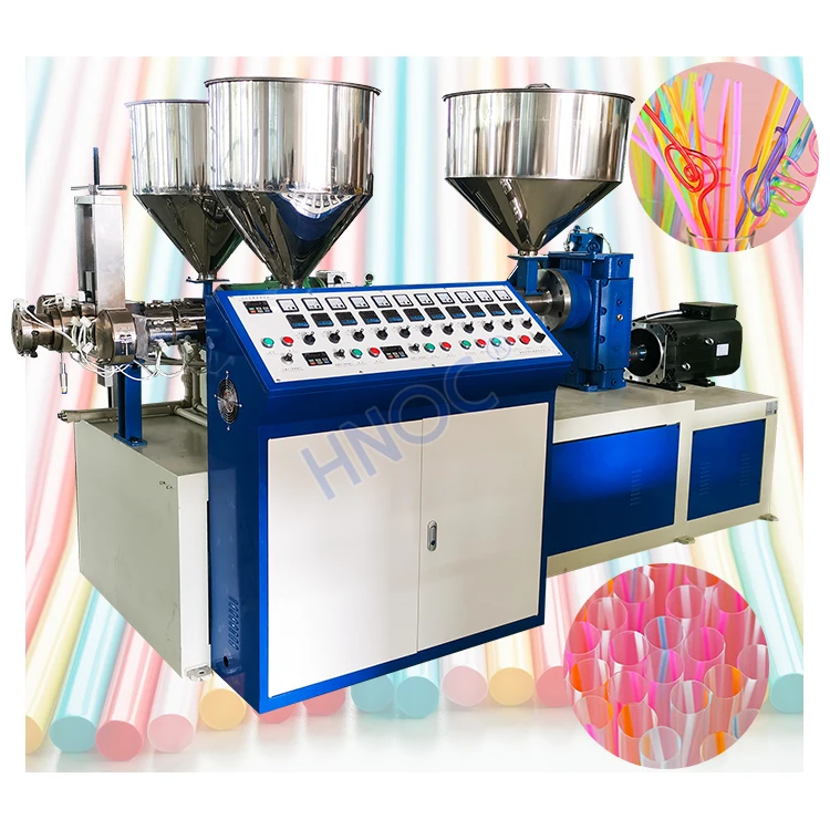 HNOC Automatic PLA Edible Corn Starch Flexible Plastic Drink Straw Make Machine Straw Production Line