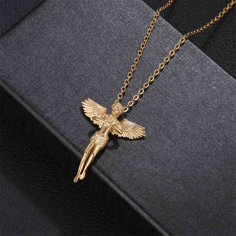 Iceman Jewelry Water Resistance Never Fade Pvd Plating 18k Gold Angel