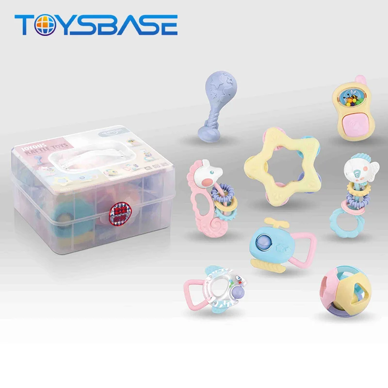 Оптовая продажа пластиковых новорожденных пожимая детские руки игрушка-погремушка