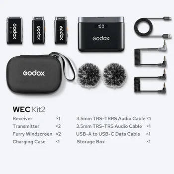 2023 Micro Godox WEC Mic Microphone Wireless Professional Mono and Stereo Mode Microphone product image