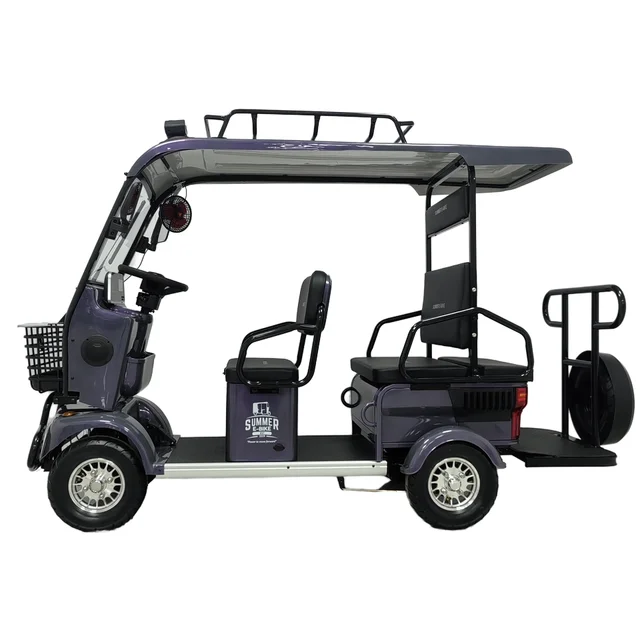 Manufacturer supply 48V 20Ah electric golf cart 4x4 6 seater electric power assisted quad wheel carrying people with goods