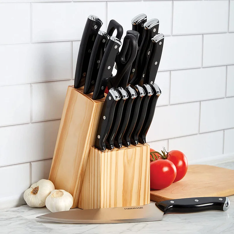 Wholesale Kitchen Storage Rack Solid Wood Bamboo Display Knife Stand