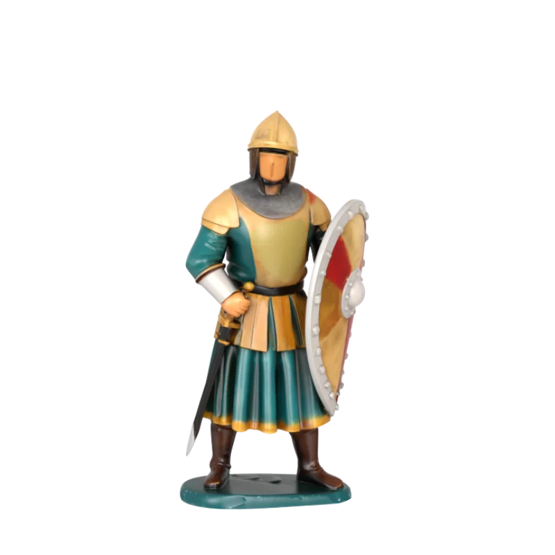 OEM Custom Resin Medieval Shield Soldier Mini Figurine Wholesale Handcrafted Decoration